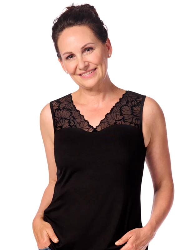 Velvet Lace Prothese Top Velvet Lace Top C0002 C0002 - black