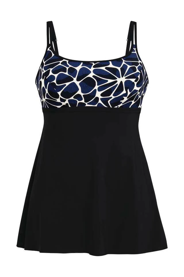 Blue Depths Prothese Tankini Top 6571-1 465 Black/Pool Blue - Image 4