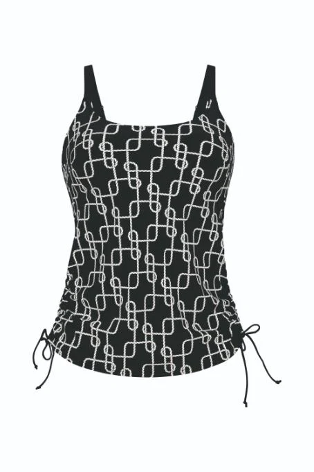 Elegance Charm Tankini Top 8399-1 Zwart/Wit - Image 4