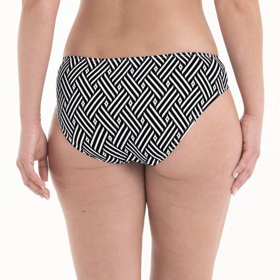 Geometric Tile Bikini Slip 6557-0 430 Zwart-Wit - Image 2