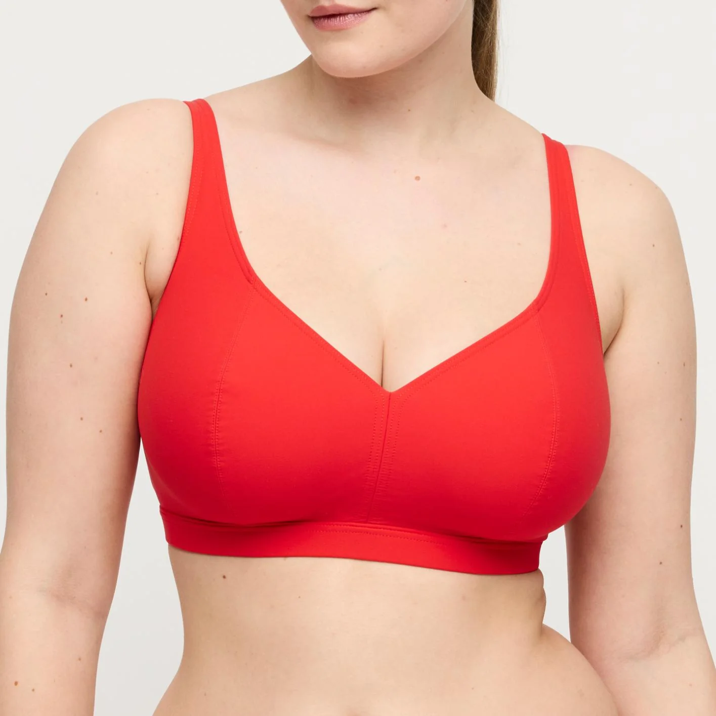 Aswan Triangel Bikini Top zonder Beugel 4012415 Fiesta Rood