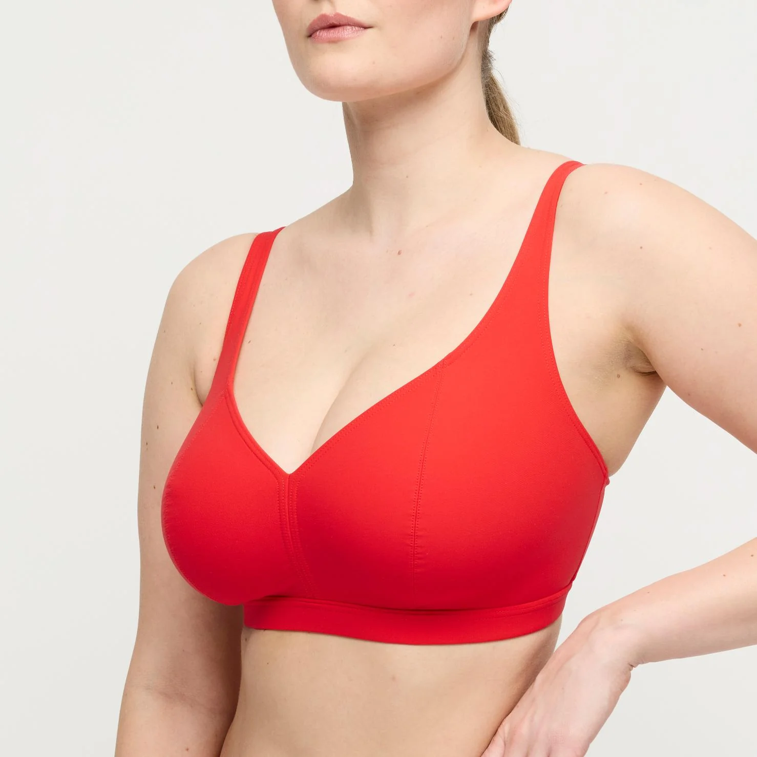 Aswan Triangel Bikini Top zonder Beugel 4012415 Fiesta Rood - Image 2