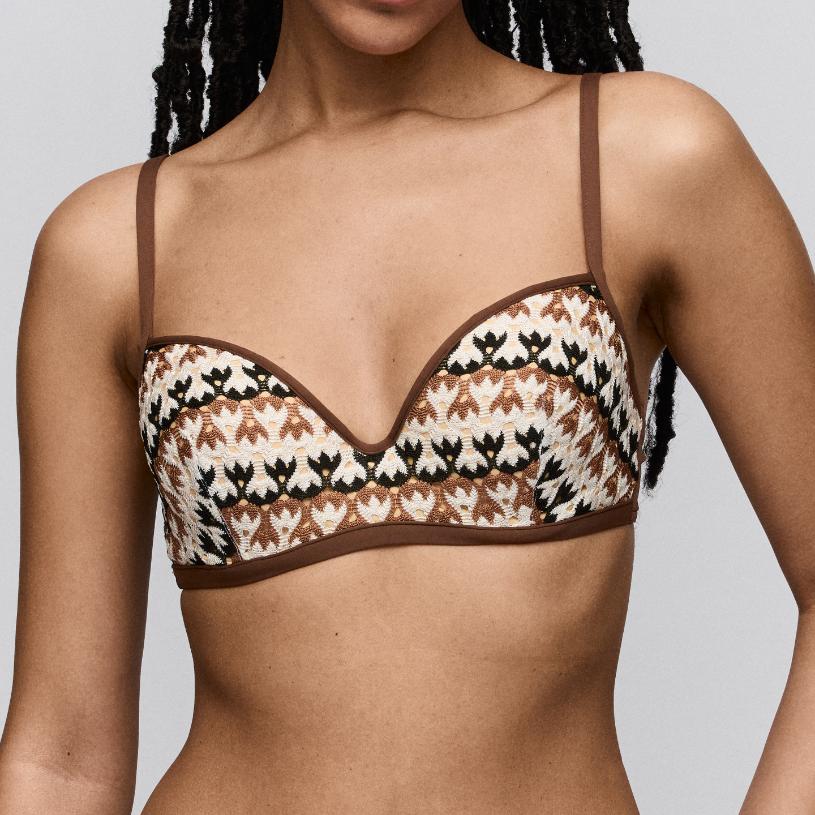Biles Voorgevormde Plunge Bikini Top 3601323 Zand