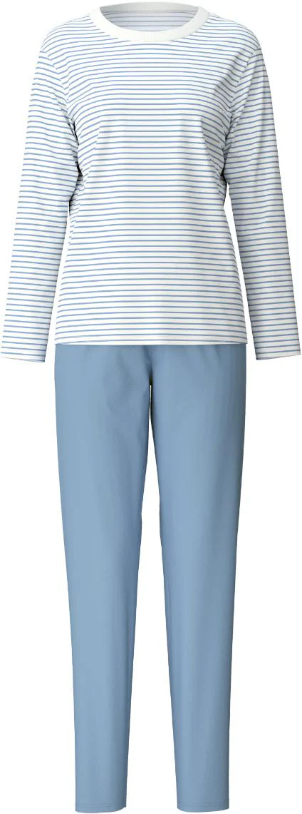 Cotton Stripes Pyjama 48491 Licht Blauw - Image 3
