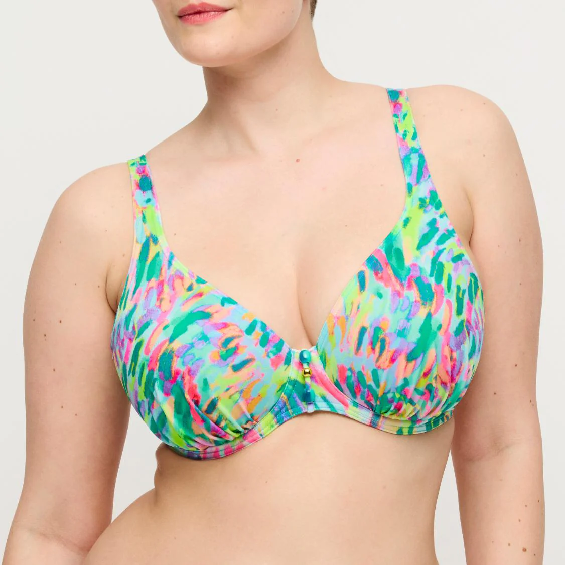 Douala Plunge Bikini Top Halve Mousse Cup 4014019 Impressionist Summer
