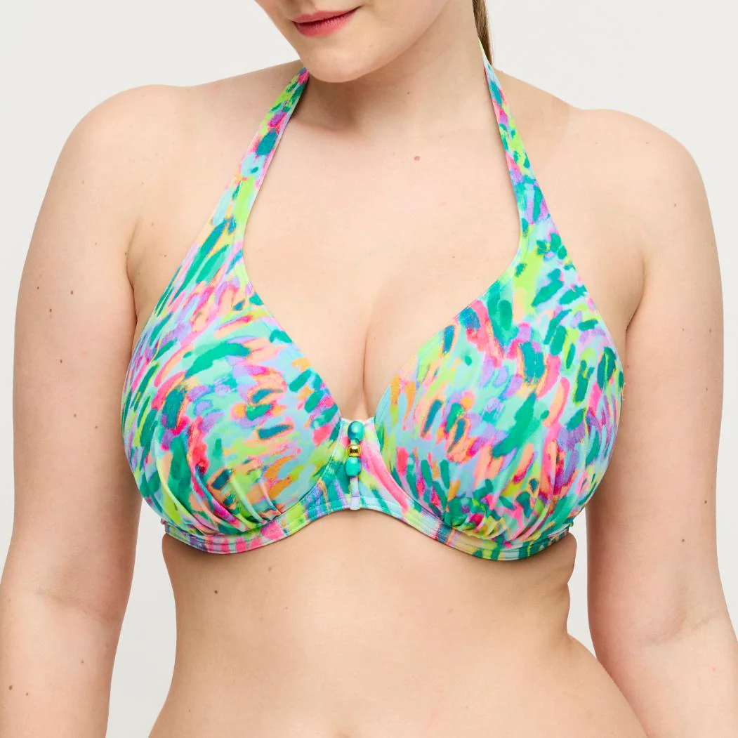 Douala Plunge Bikini Top Halve Mousse Cup 4014019 Impressionist Summer - Image 2