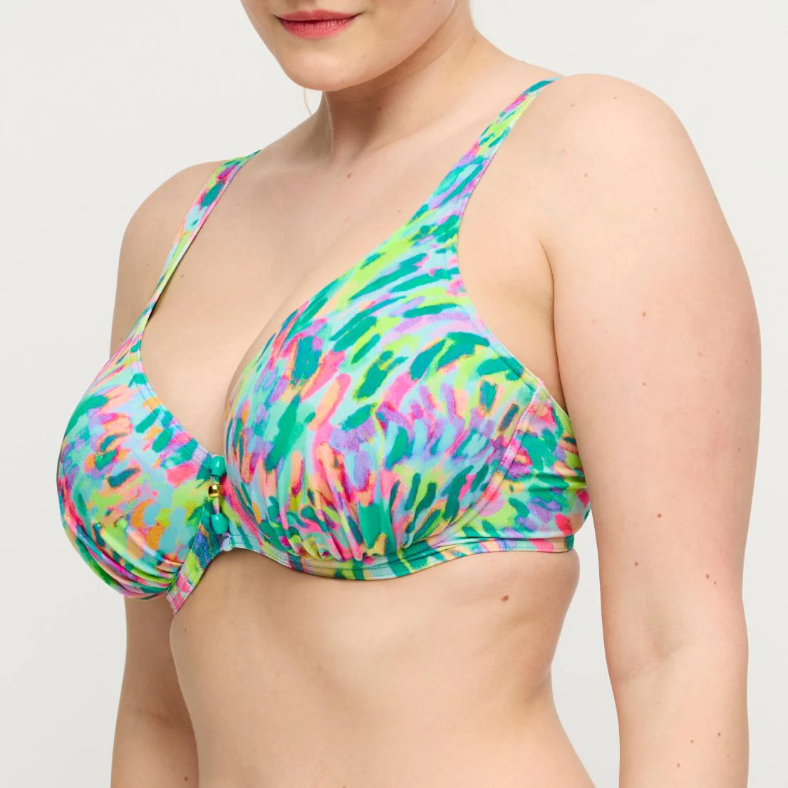 Douala Plunge Bikini Top Halve Mousse Cup 4014019 Impressionist Summer - Image 3