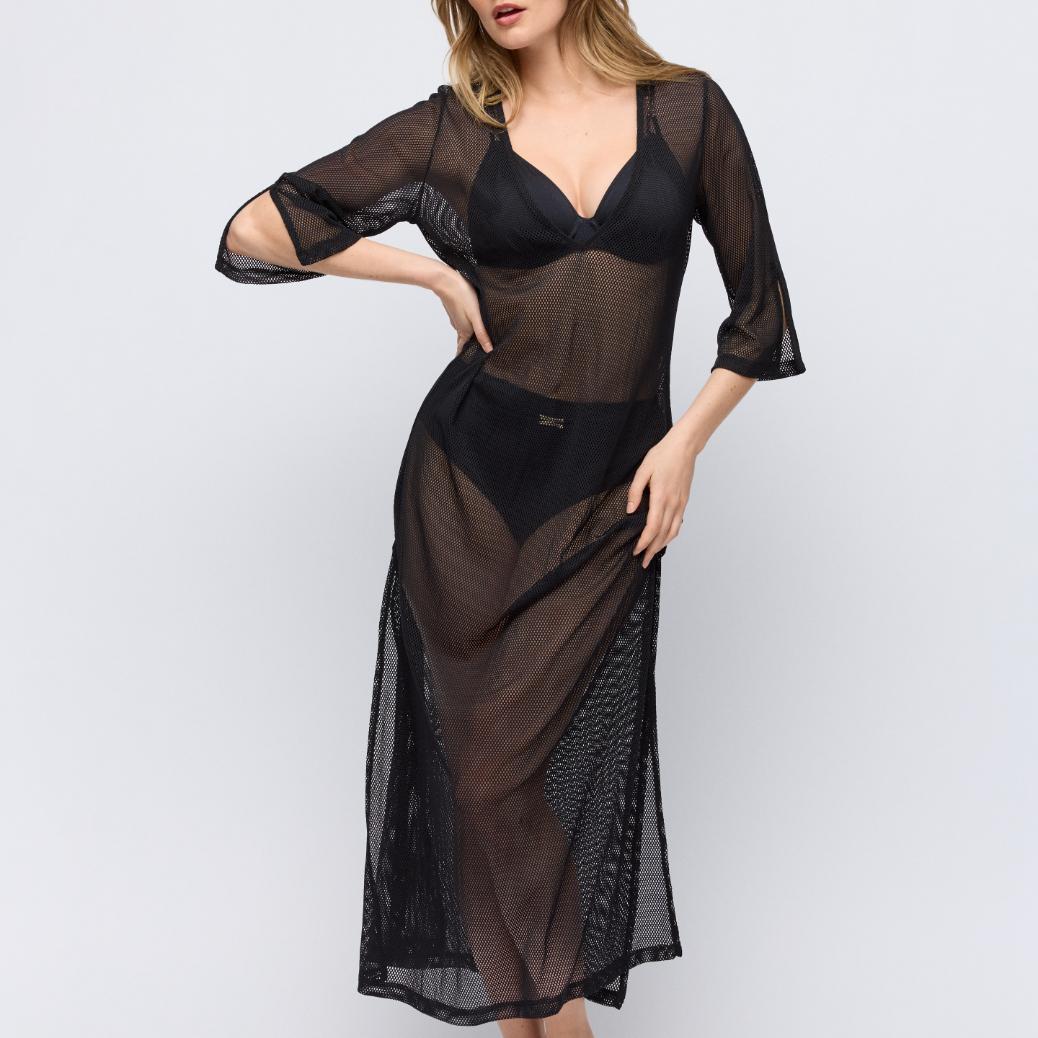 Hello Sunset Badmode Caftan 1008894 Zwart