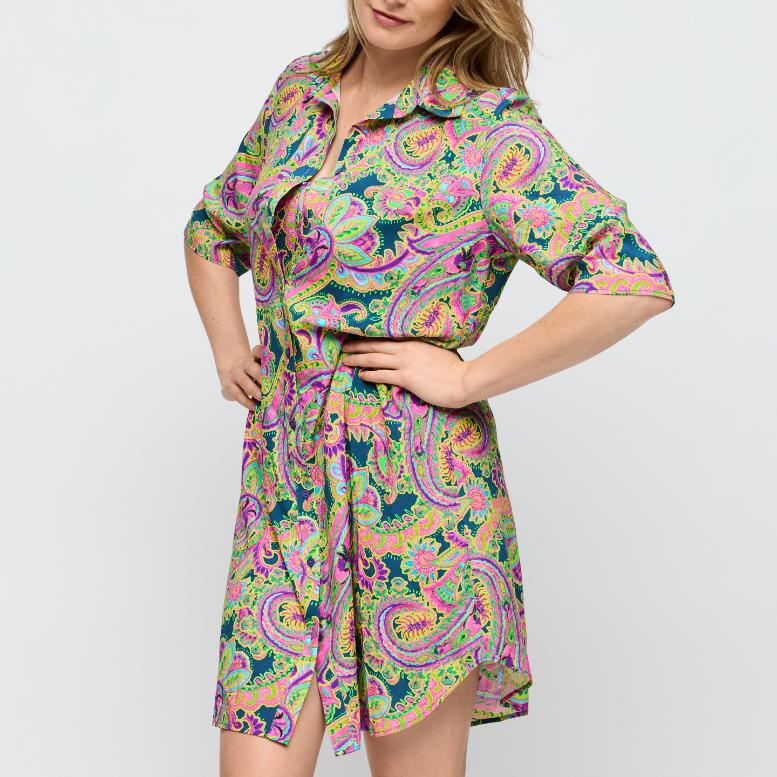 Jolise Badmode Kort Jurkje 1008496 Tropical Paisley - Image 2