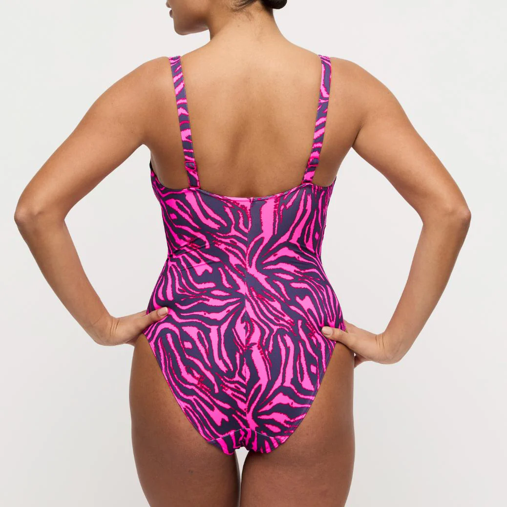 Malabo Plunge Badpak zonder Beugels 4013737 Hot Pink Zebra - Image 3