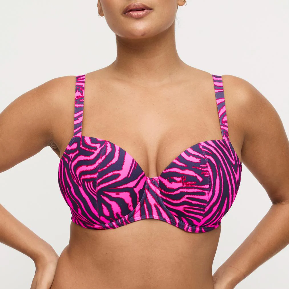 Malabo Voorgevormde Balconette Bikini Top 4013716 Hot Pink Zebra