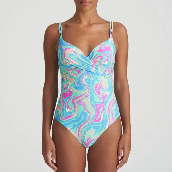 Arubani Plunge Voorgevormd Badpak 1007336 Ocean Swirl
