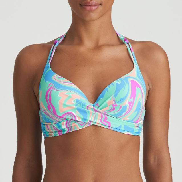Arubani Voorgevormde Plunge Bikini Top 1007316 Ocean Swirl - Image 2