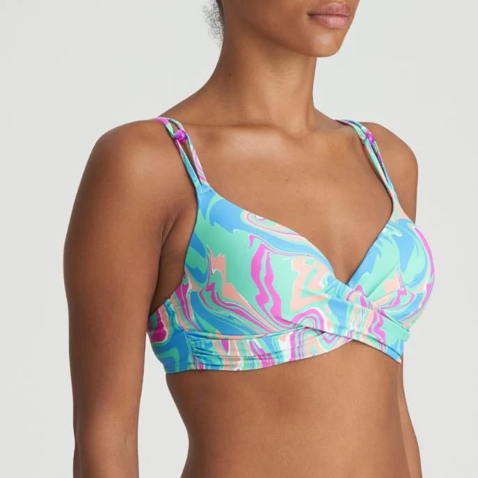 Arubani Voorgevormde Plunge Bikini Top 1007316 Ocean Swirl - Image 3