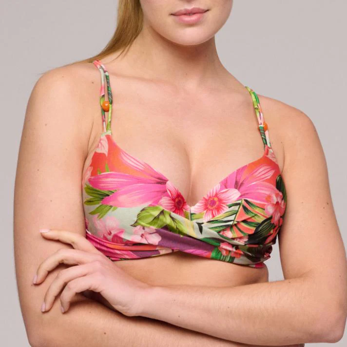 Norma Jeanne Voorgevormde Plunge Bikini Top 1008016 Tropical Sun
