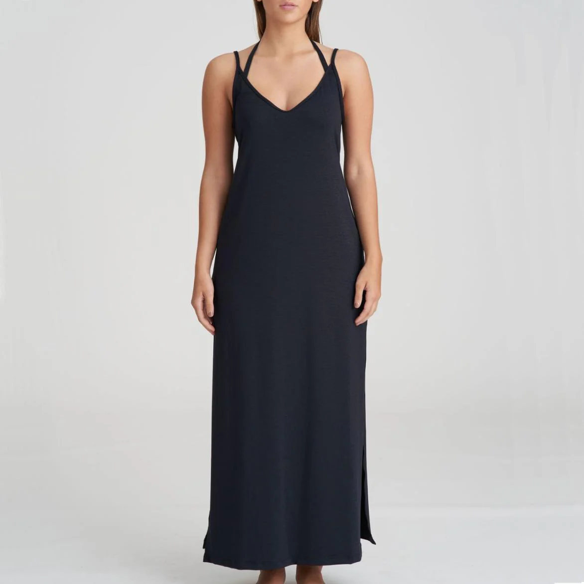 Su Ana Badmode Lange Jurk 1007094 Zwart