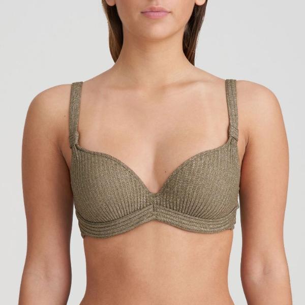 Tinjis Voorgevormde Plunge Bikini Top 1006916 Golden Olive