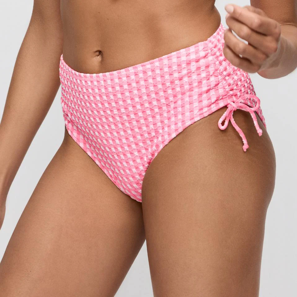 Mary Lynn Bikini Taille Slip Met Koordjes 1008551 Rose Gingham