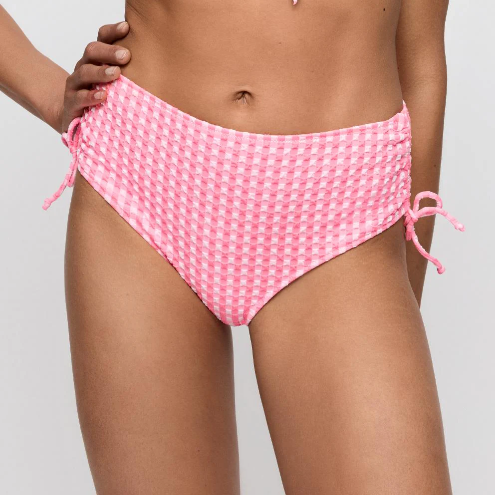 Mary Lynn Bikini Taille Slip Met Koordjes 1008551 Rose Gingham - Image 2