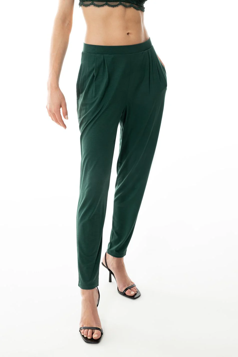 Mey Pyjama Pantalon 17342 447 Green Leaves