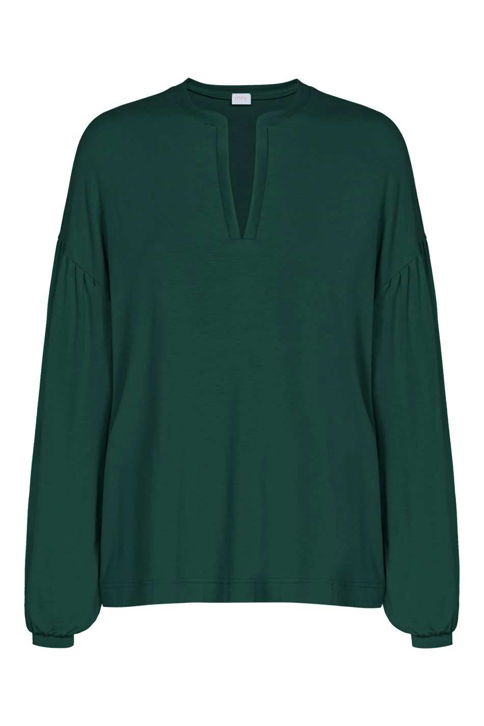 Mey Sleep Shirt lange Mouw 17341 447 Green Leaves - Image 3