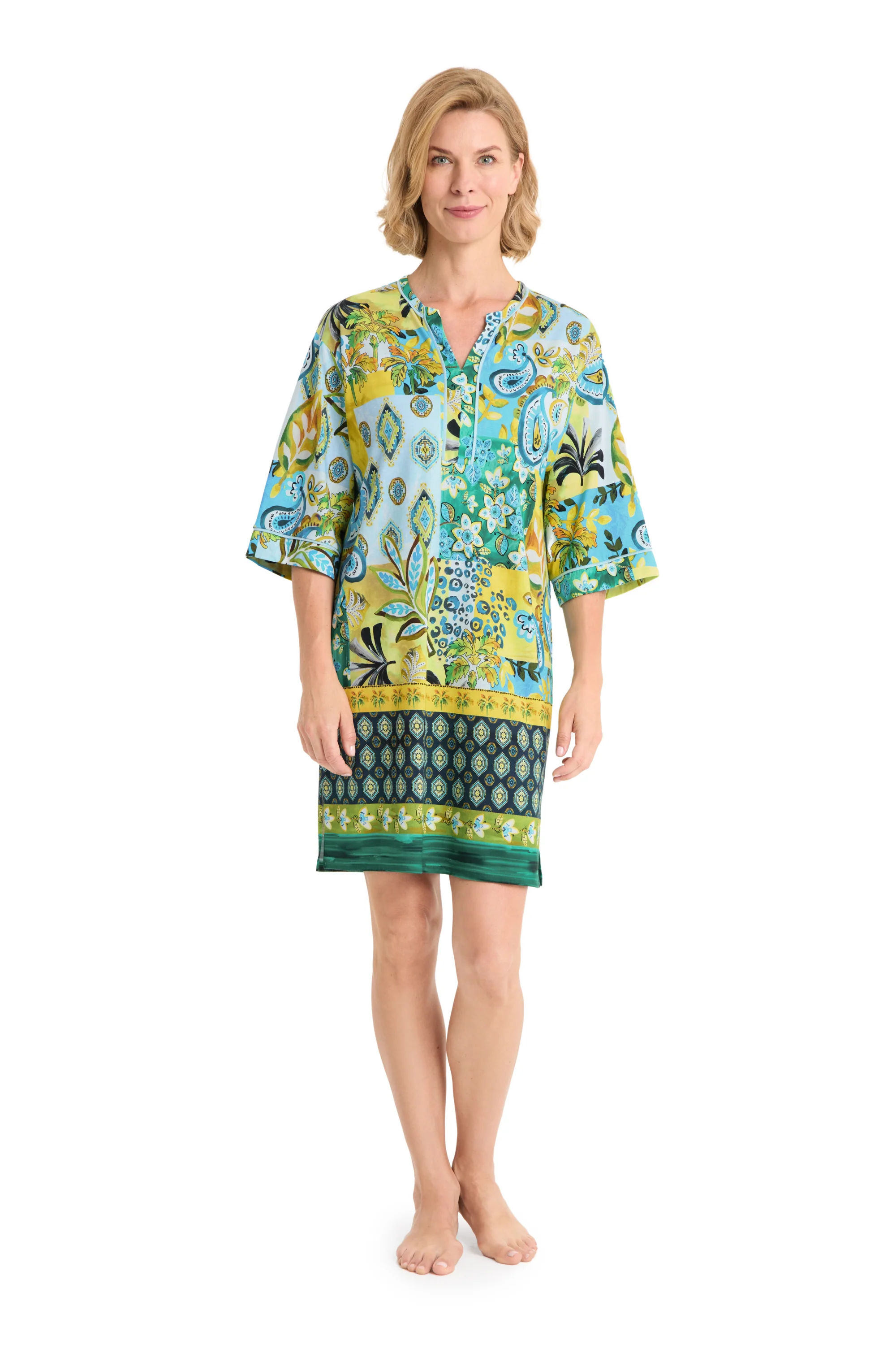Paisley Nachthemd 1263041 Multicolor
