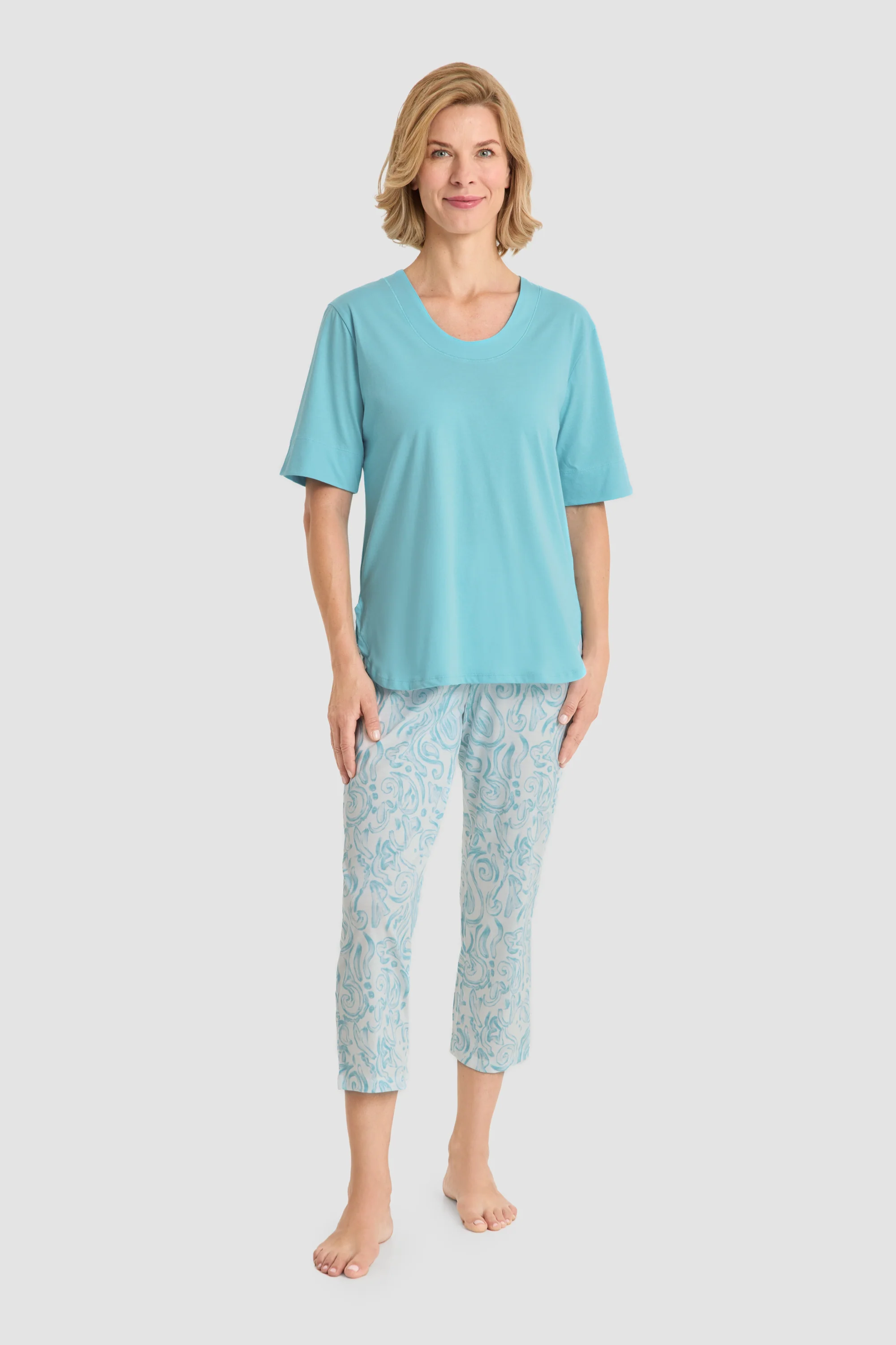 Paisley Pyjama 1263044 Aqua