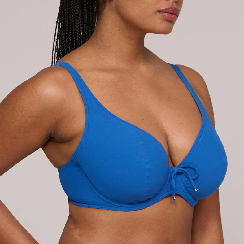 Aswan Plunge Voorgevormde Bikini Top 4012419 Delphinium Cheer Blue - Image 2