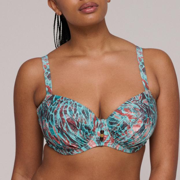 Riyad Voorgevormde Balconette Bikini Top 4012816 Turquoise Seas