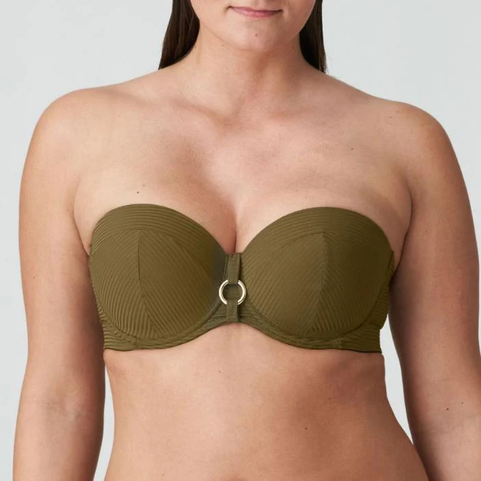 Sahara Voorgevormde Strapless Bikini Top 4006317 Olijf - Image 3