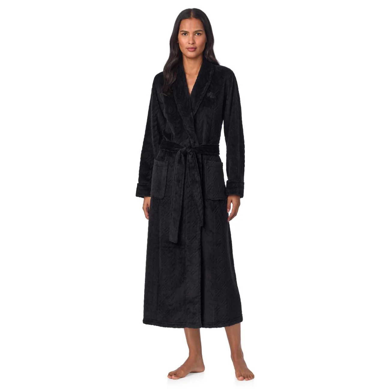 Fleece Badjas ILN52372 Black