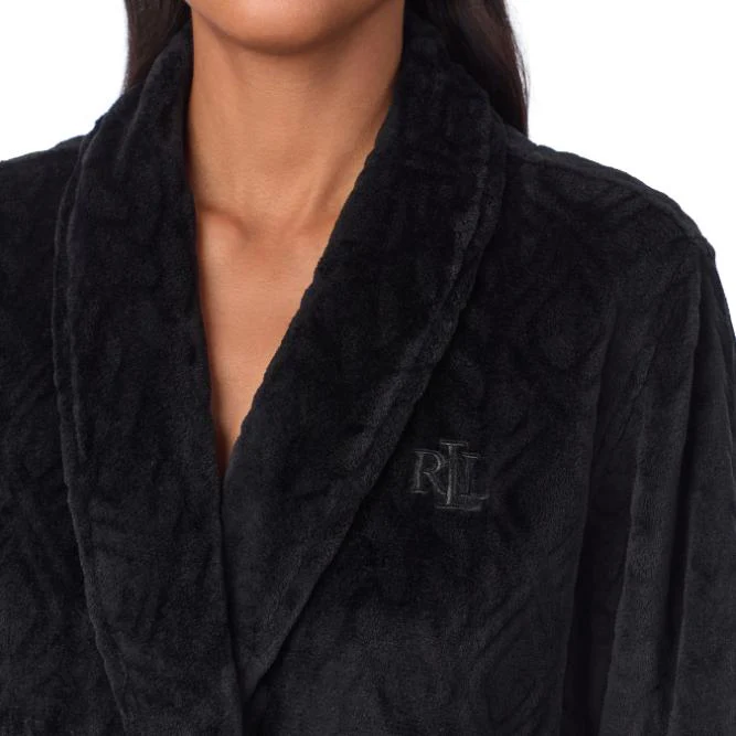 Fleece Badjas ILN52372 Black - Image 2
