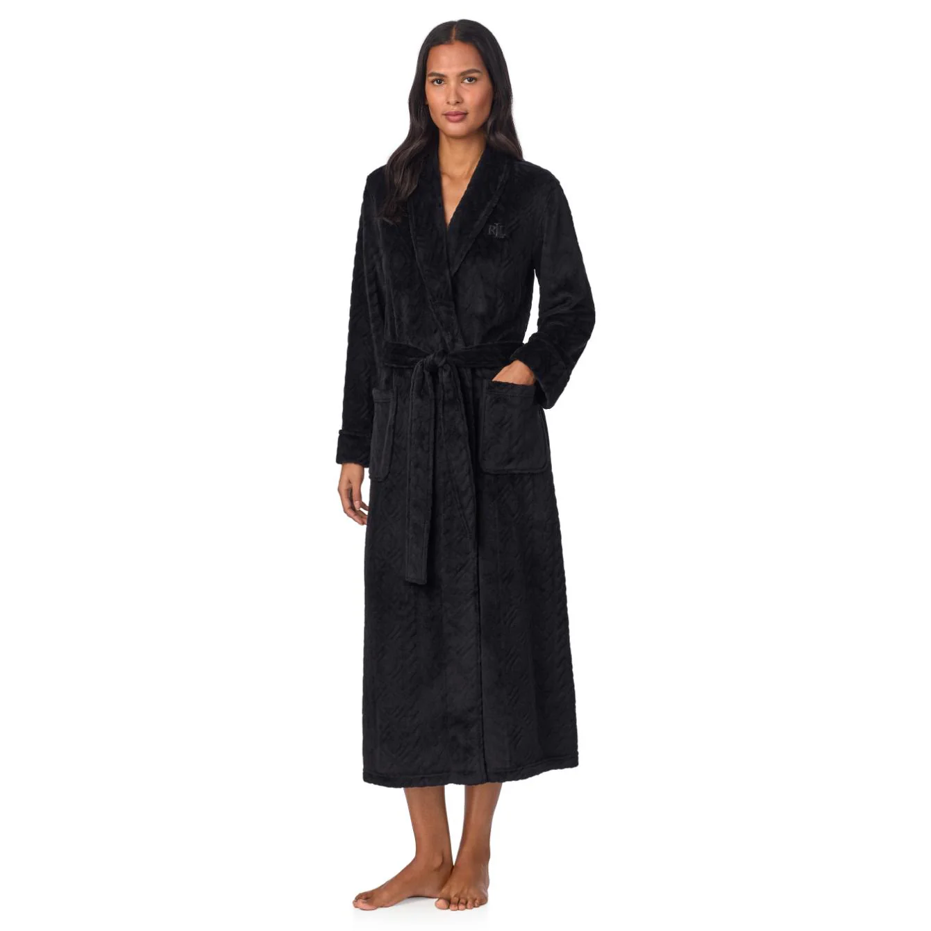 Fleece Badjas ILN52372 Black - Image 3
