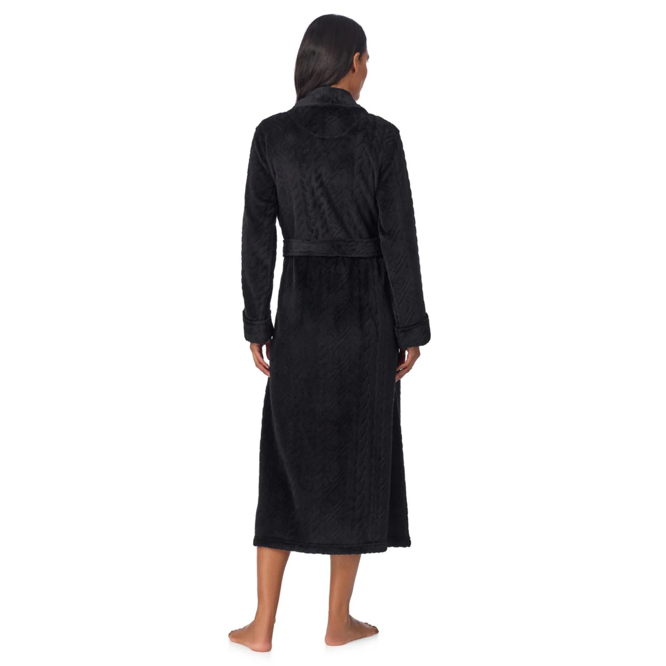 Fleece Badjas ILN52372 Black - Image 4