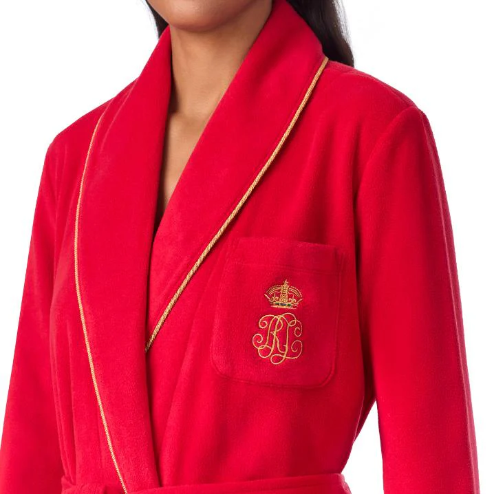Fleece Badjas ILN52386 Red - Image 3