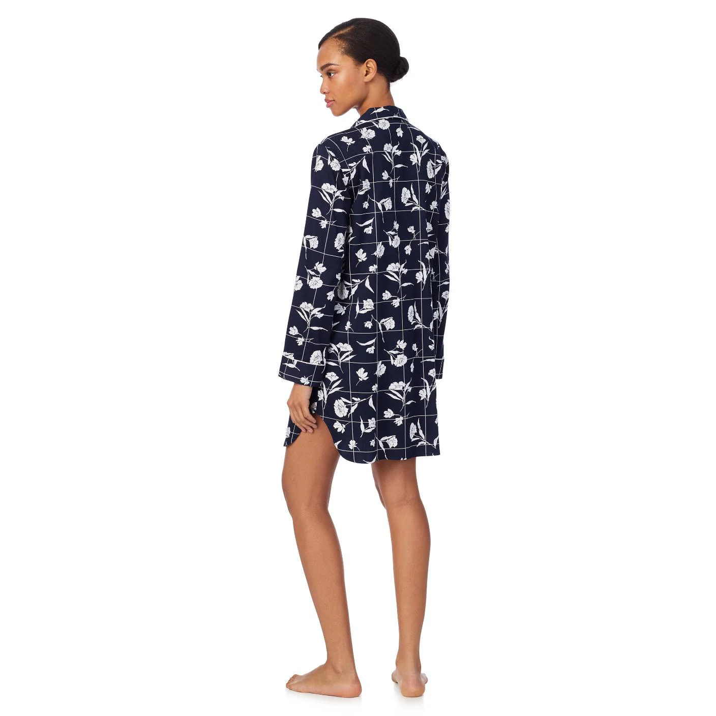 Navy Print Nachthemd ILN32399 Blue - Image 2