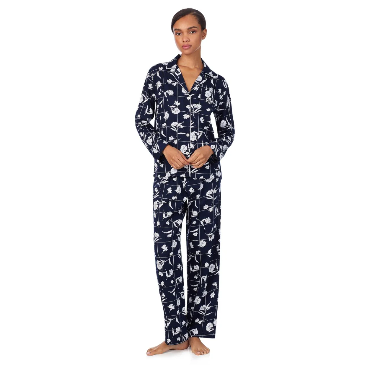 Navy Print Pyjama ILN92399 Blue