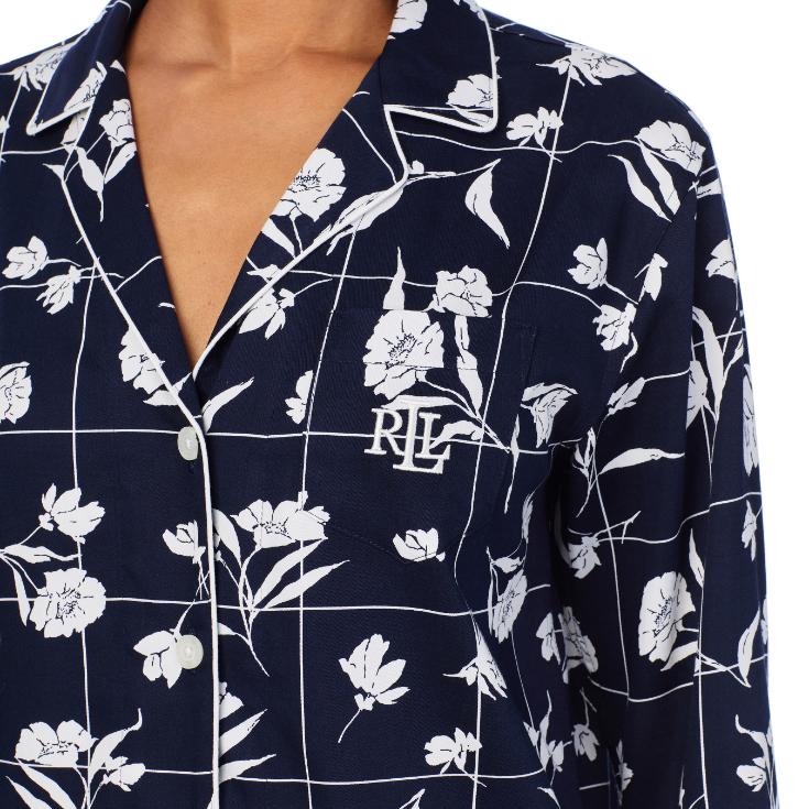 Navy Print Pyjama ILN92399 Blue - Image 3