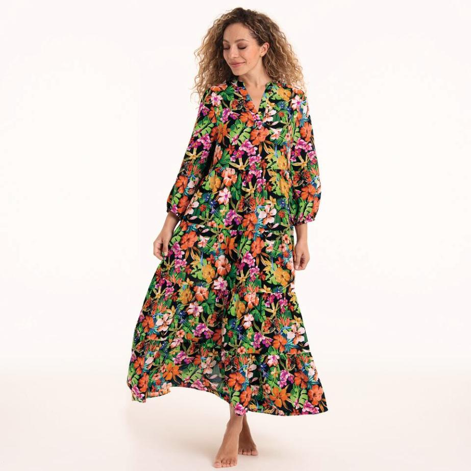 Wild Garden Jurk 8105 Zwart