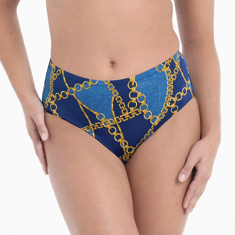 Sea Chains Bikini Slip 8795-0 Blue Denim