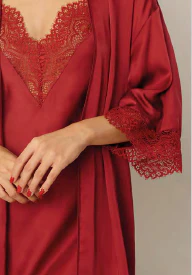 Satijn Kimono 90871 Red - Image 3