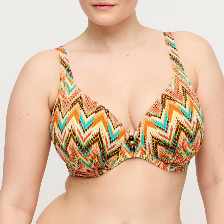 Tubou Plunge Bikini Top Halve Mousse Cup 4013819 Ikat Summer