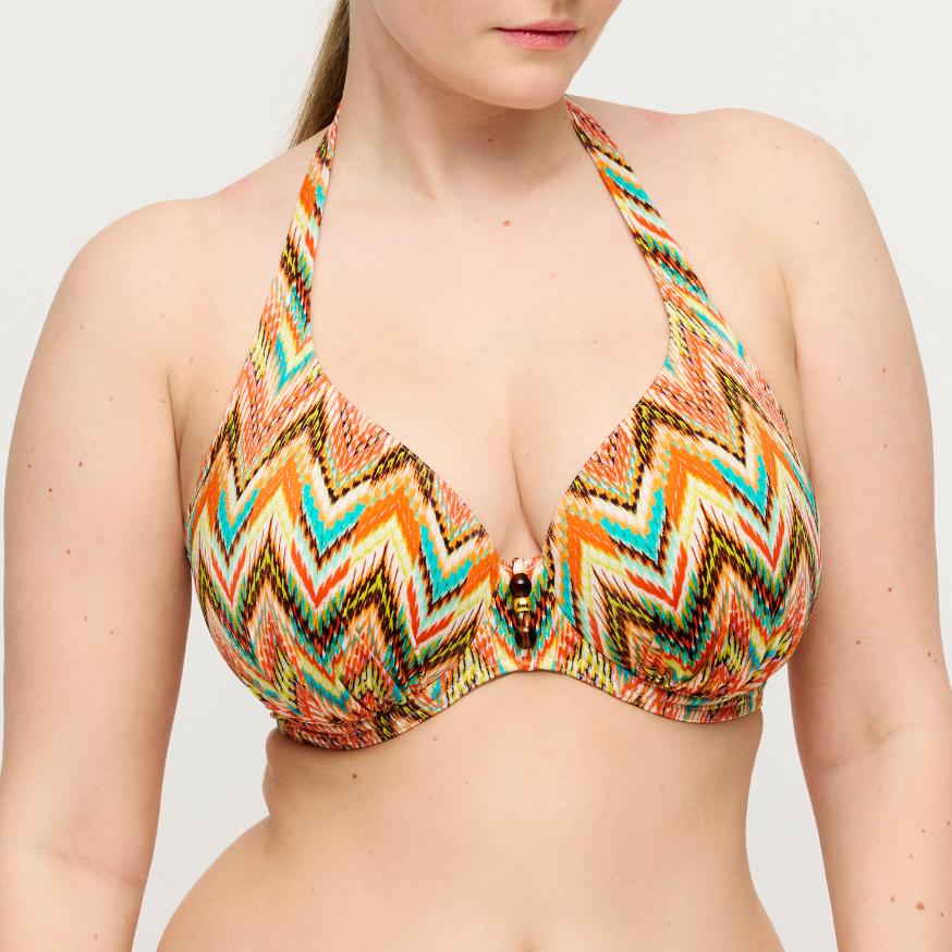 Tubou Plunge Bikini Top Halve Mousse Cup 4013819 Ikat Summer - Image 2