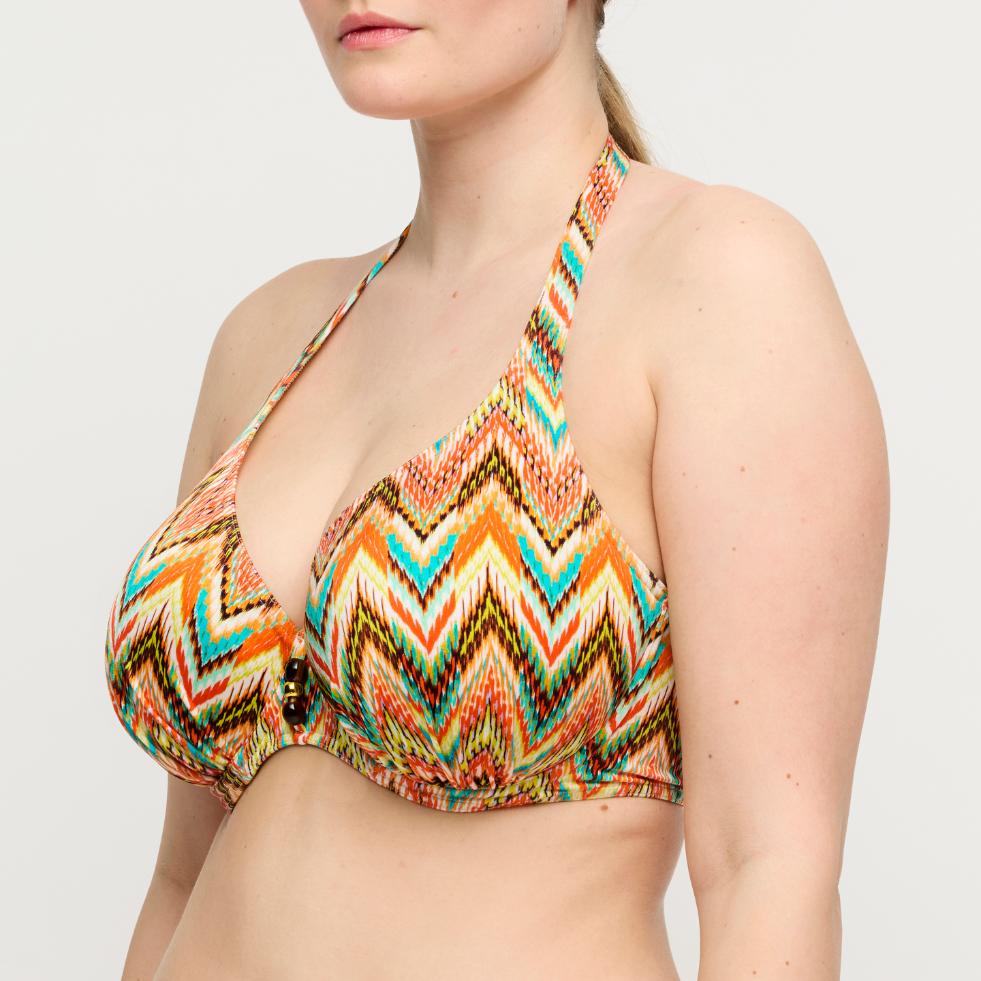 Tubou Plunge Bikini Top Halve Mousse Cup 4013819 Ikat Summer - Image 4